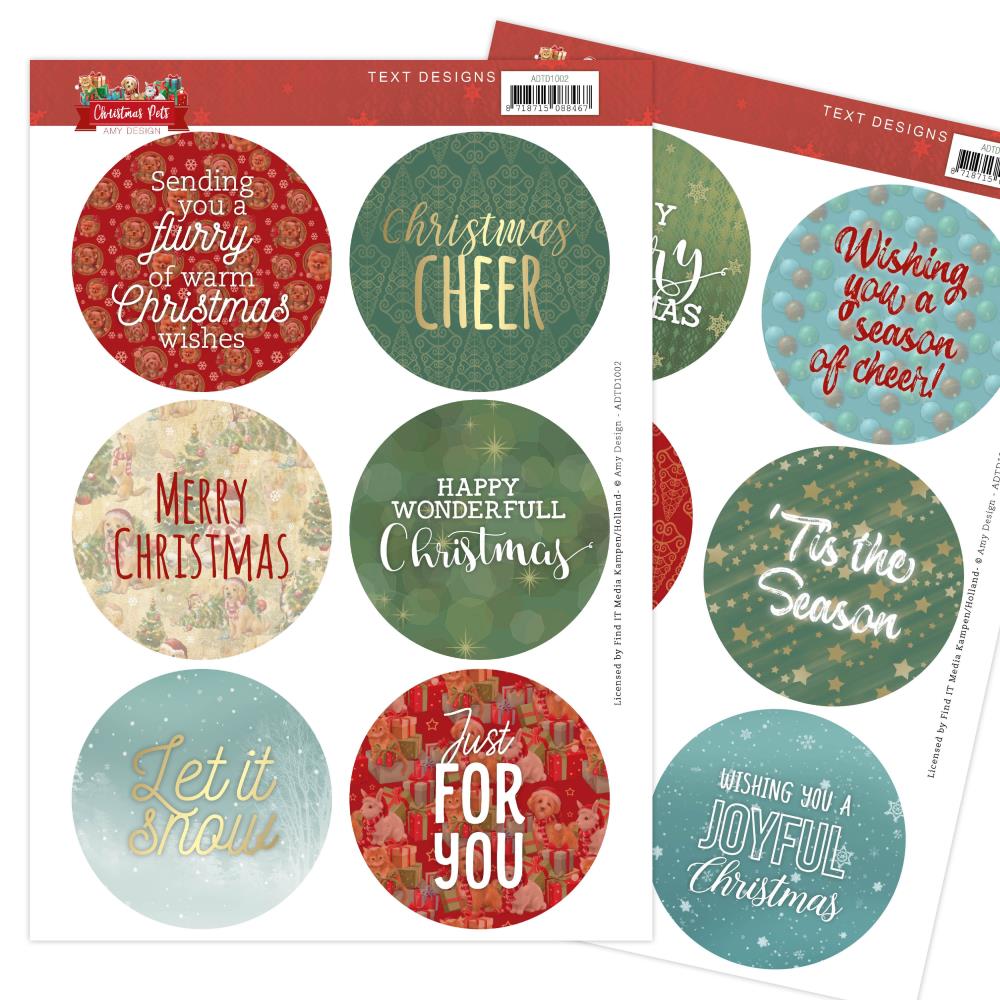 Amy Design CHRISTMAS PETS Text Designs Scrapbooksrus