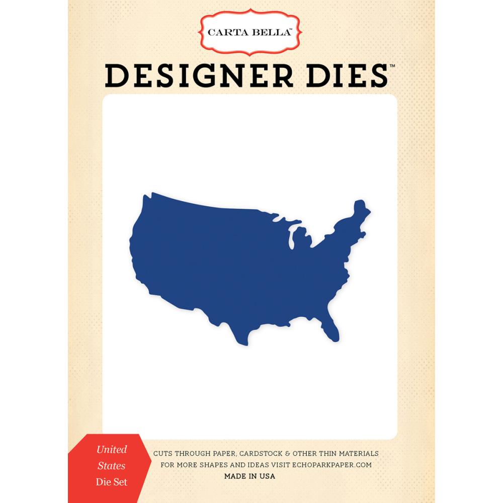 Carta Bella UNITED STATES Designer Die Set 1pc Scrapbooksrus