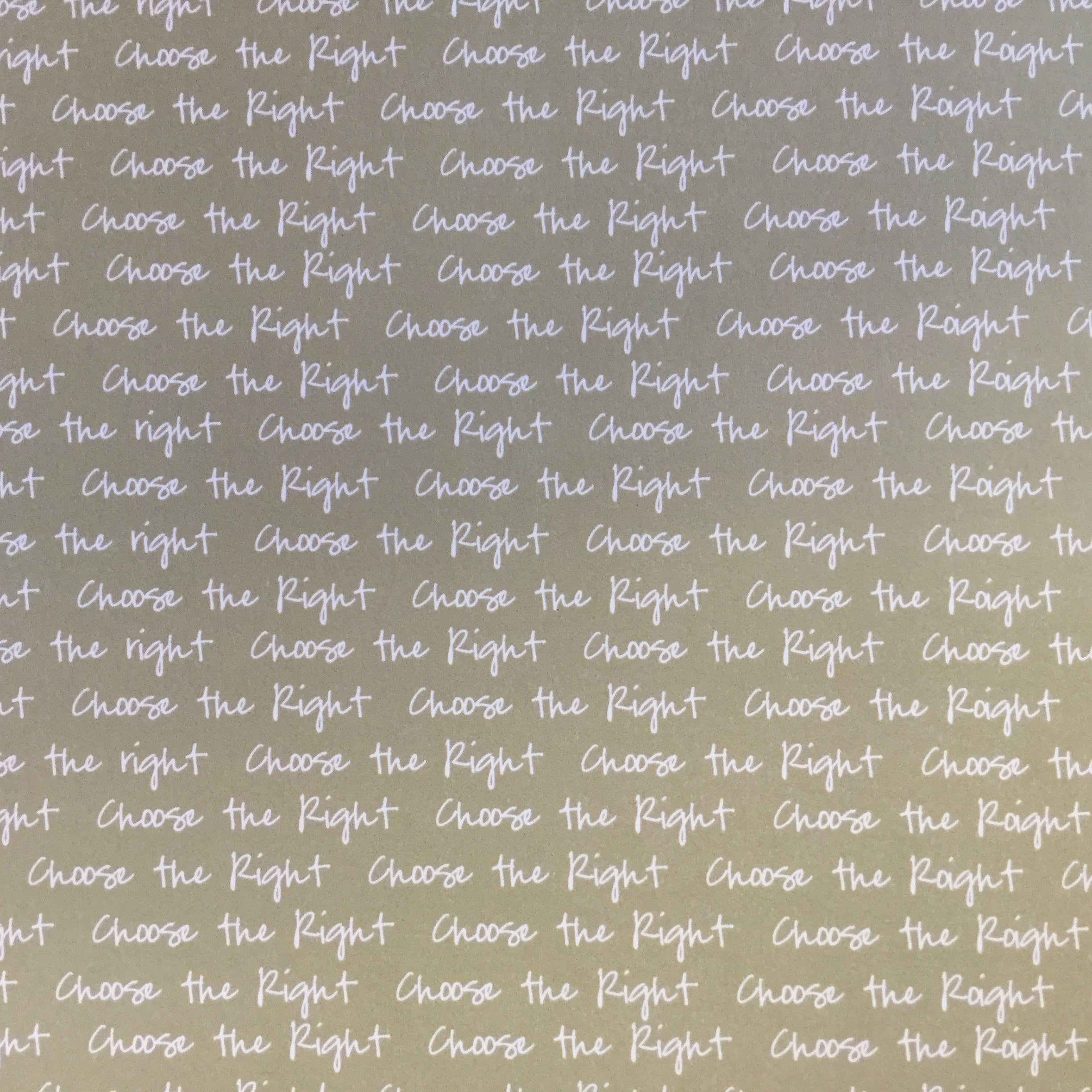 CHOOSE WHOM YOU 12"X12" Scrapbook Customs Religious Church Paper