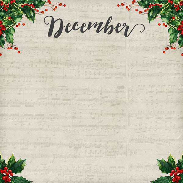 Scrapbook Customs DECEMBER MEMORIES Paper Pack 3pc Scrapbooksrus