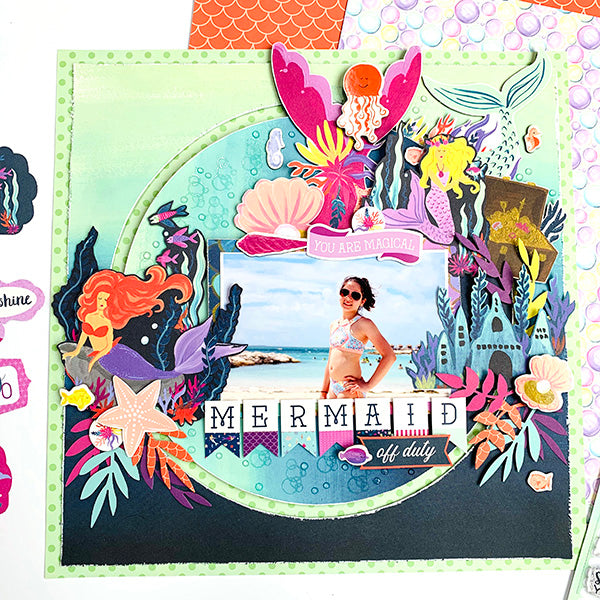 Echo Park Mermaid Dreams 4x6 JOURNALING CARDS 12"x12" Paper Scrapbooksrus