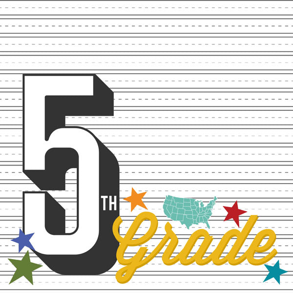 SCHOOL YEARS 12"X12" Paper Kît 14pc Scrapbook Customs