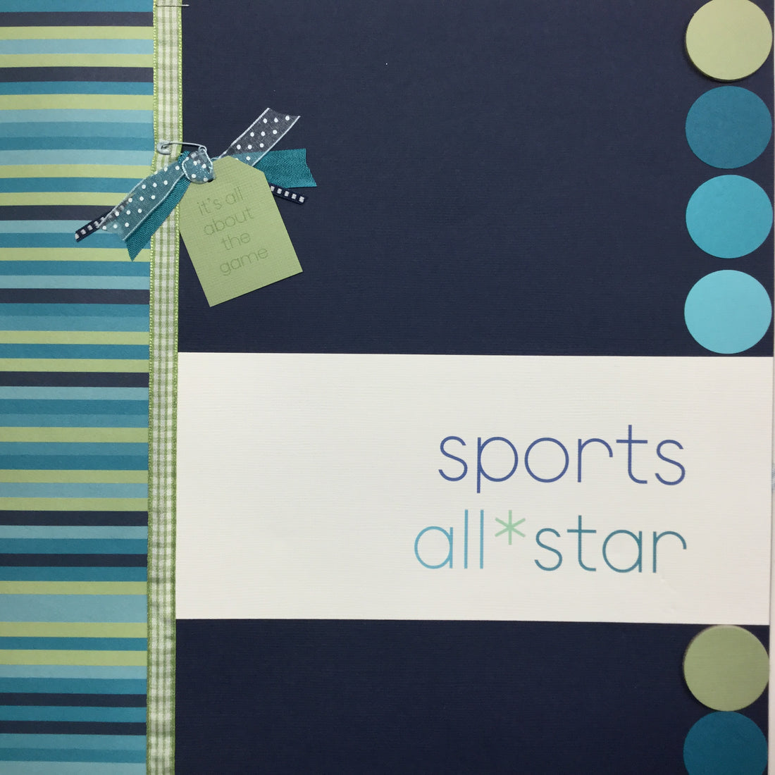 Premade Page SPORTS ALL STAR 12&quot;x12&quot; Scrapbook