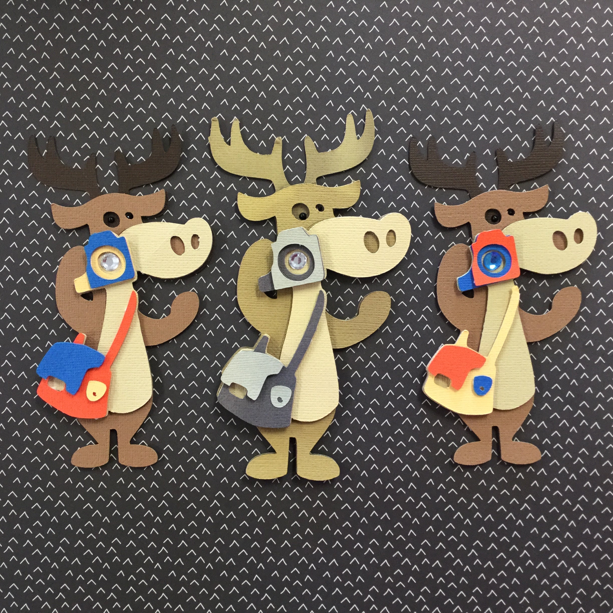 TOURIST MOOSE Camping Custom Scrapbook Die Cuts