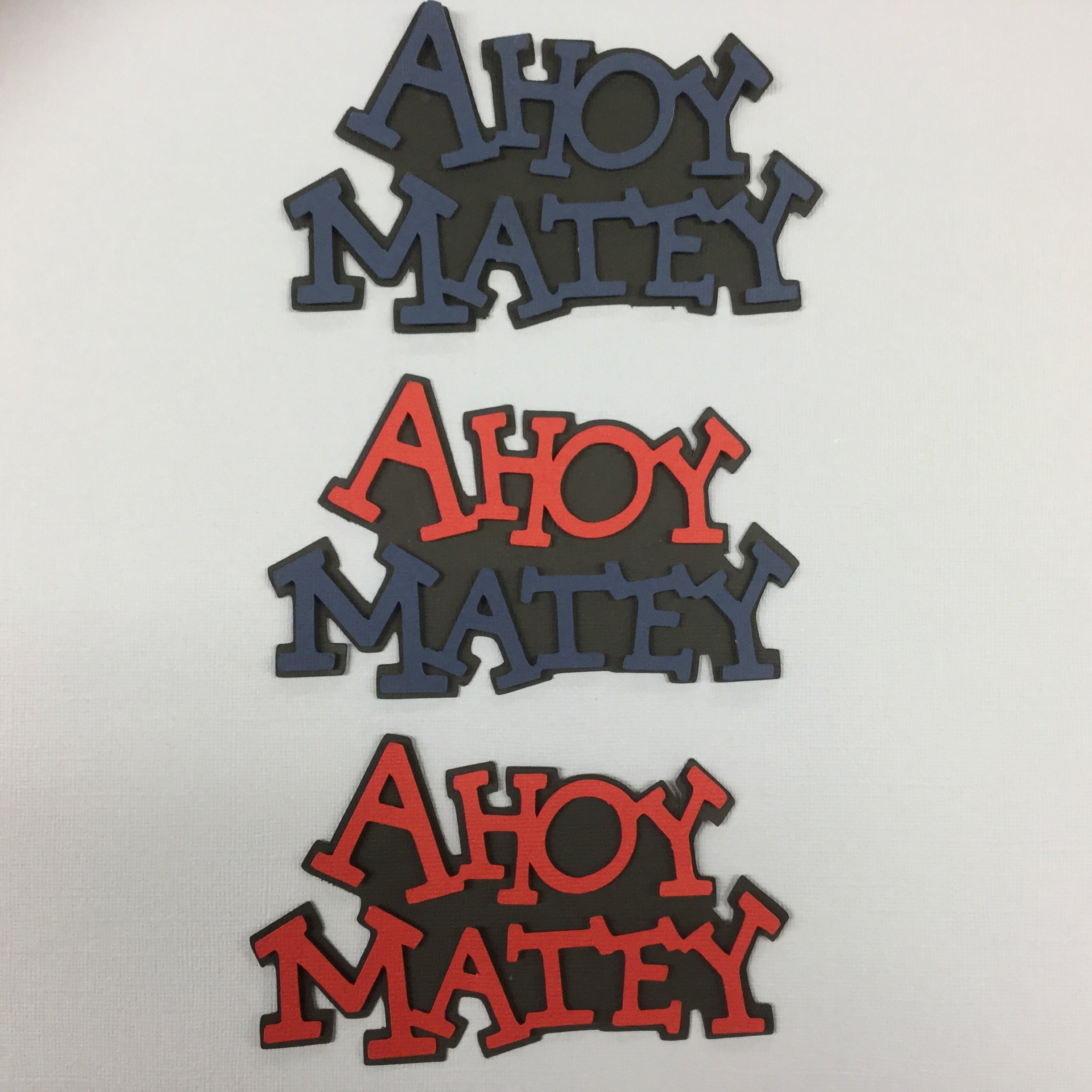 AHOY MATEY Pirate Die Cut Scrapbooksrus