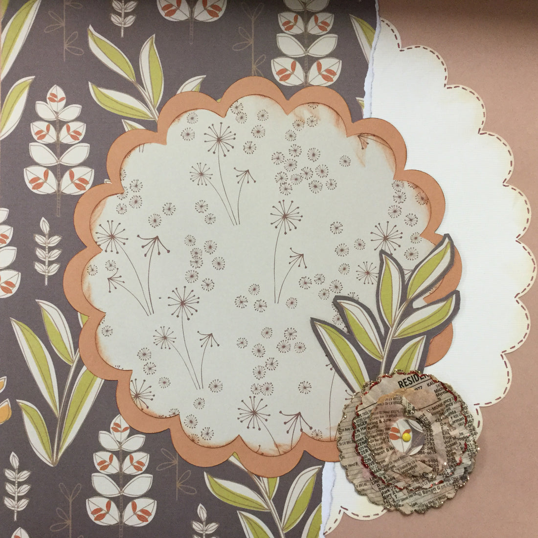 Premade Page FALL’S NATURE 12"x12" Scrapbook Scrapbooksrus