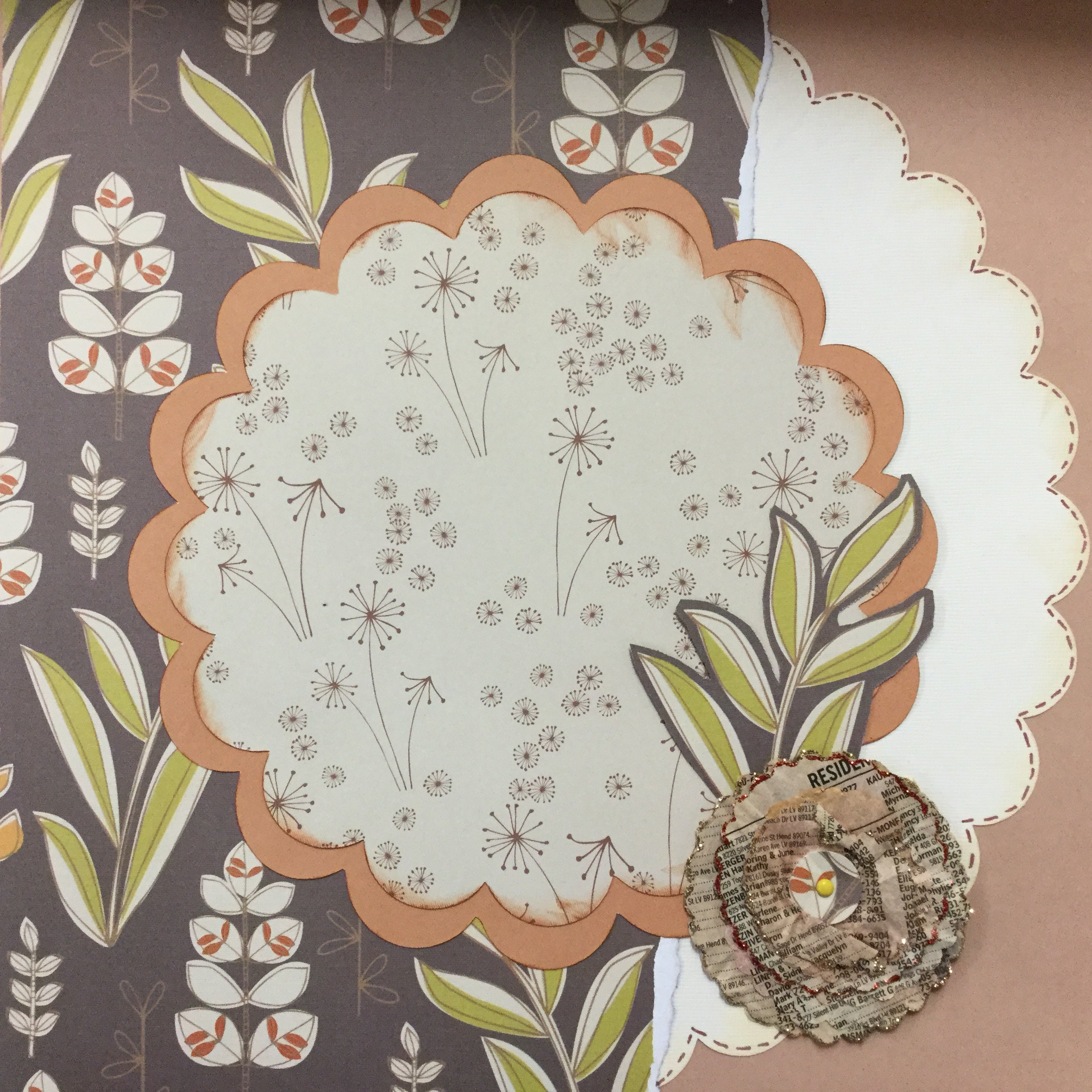 Premade Page FALL’S NATURE 12"x12" Scrapbook Scrapbooksrus