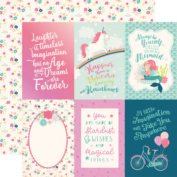 Echo Park 12"x12" IMAGINE THAT GIRL 13pc COLLECTION KIT Scrapbooksrus