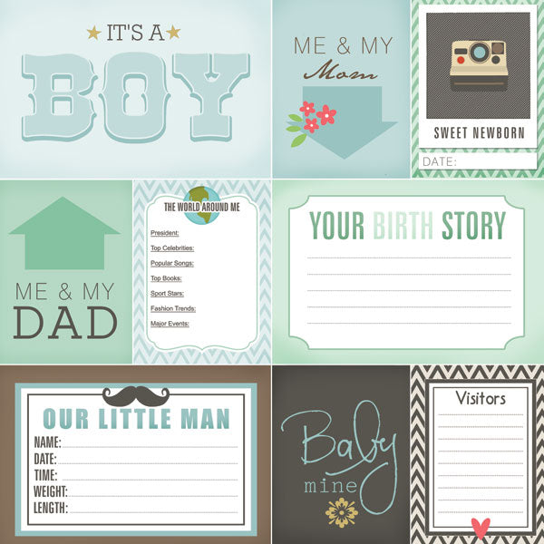 BABY’S FIRST YEAR DS Journal 12X12 Boy Paper Kit Scrapbooksrus