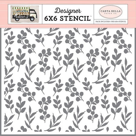 Carta Bella SPRING Market Stencil 6"X6"