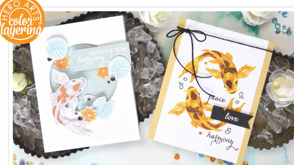 Hero Arts Color Layering KOI Clear Stamp ScrapbooksRUs