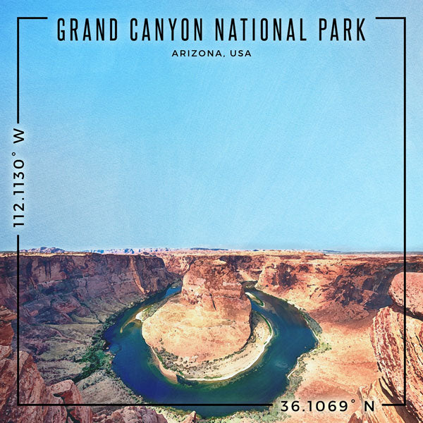 USA Arizona GRAND CANYON Coordinates DS 12x12” Paper Scrapbooksrus