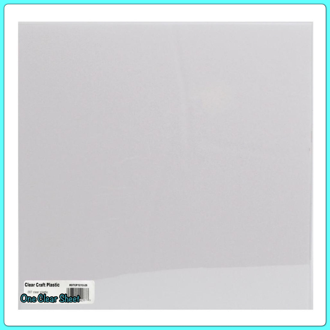 CLEAR SHEET 12"X12" Craft Plastic Transparency .007