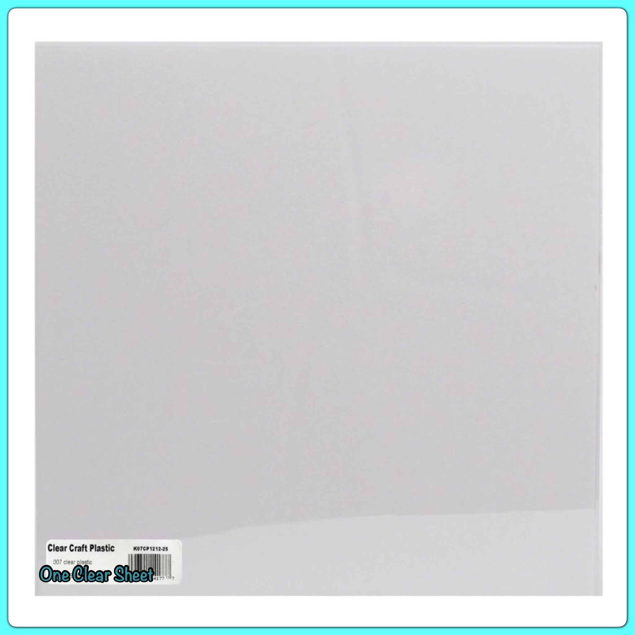 CLEAR SHEET 12"X12" Craft Plastic Transparency .007