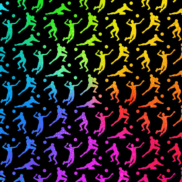 Neon Sports VOLLEYBALL KIT 12"X12" Scrapbook Paper 12 Sheets