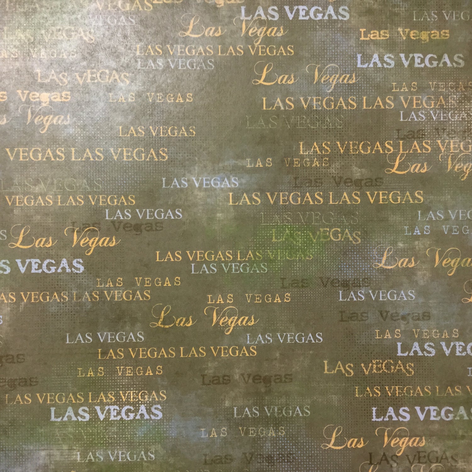 Green Lush LAS VEGAS YELLOW 12"X12" Travel Paper Scrapbooksrus