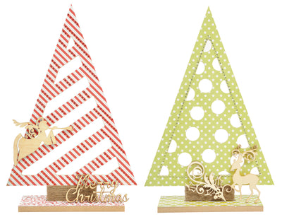 Kaisercraft FUNKY TREES 3D Wood Art 2pc Scrapbooksrus