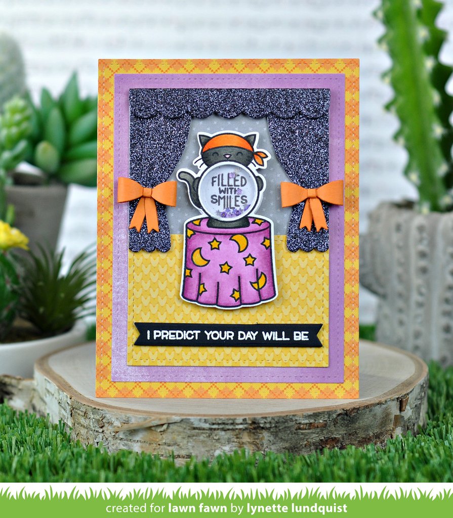 Lawn Fawn FORTUNE TELLER TABBY Clear Stamps 4"X3" Scrapbooksrus