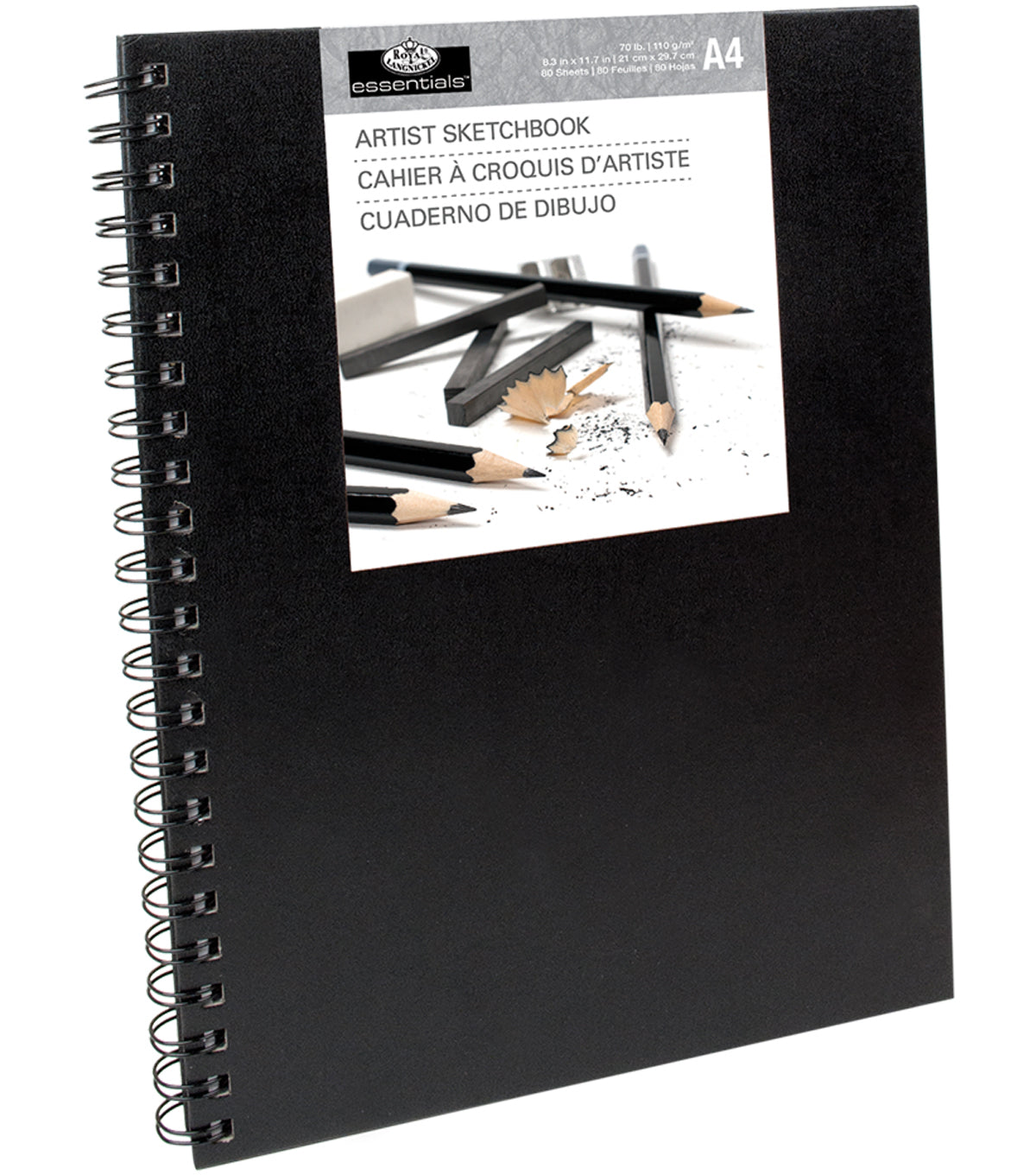 Royal & Langnickel Artist Sketchbook BLACK 80 sheets Scrapbooksrus