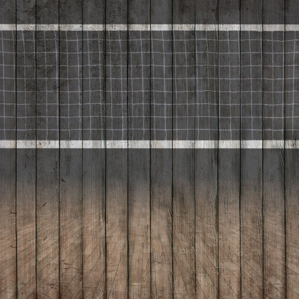 VOLLEYBALL WOOD COURT DS 12x12 Scrapbook Paper Scrapbooksrus