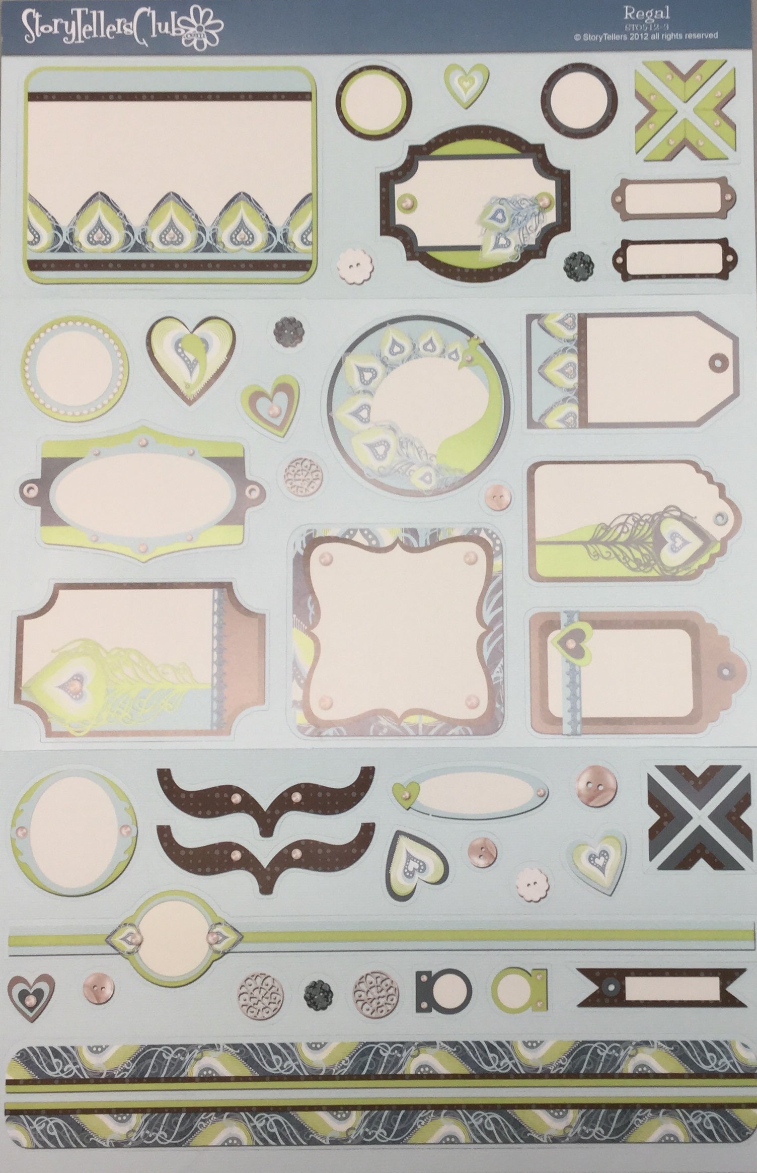 StoryTellers REGAL 12-3 Diecut Sheet 13"X18" Scrapbooksrus