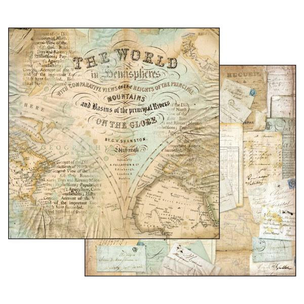 Stamperia AROUND THE WORLD 12"X12" Travel Paper Pad