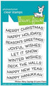 Lawn Fawn WINTER WAVY SAYINGS Clear Stamps 4"X3" Scrapbooksrus