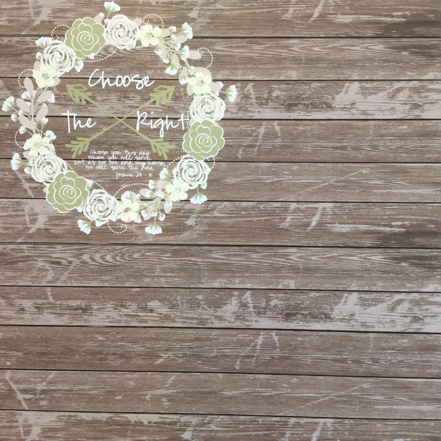 CHOOSE WHOM YOU 12"X12" Scrapbook Customs Religious Church Paper