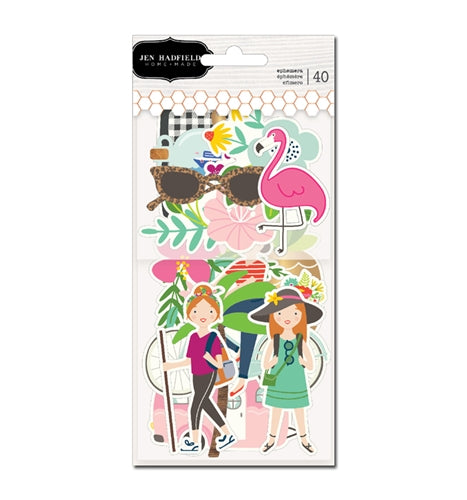 Jen Hadfield CHASING ADVENTURES Ephemera 40 pc Scrapbooksrus