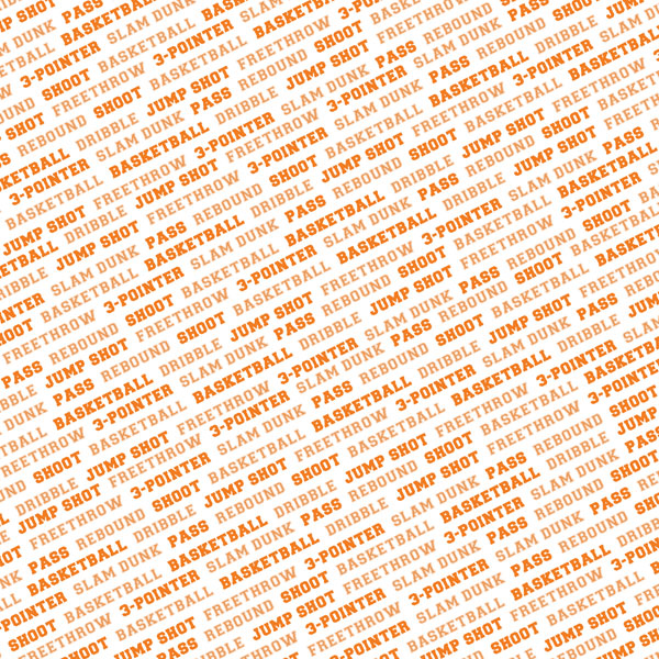 BASKETBALL LIFE KIT 12"X12" Scrapbook Paper 12 Sheets