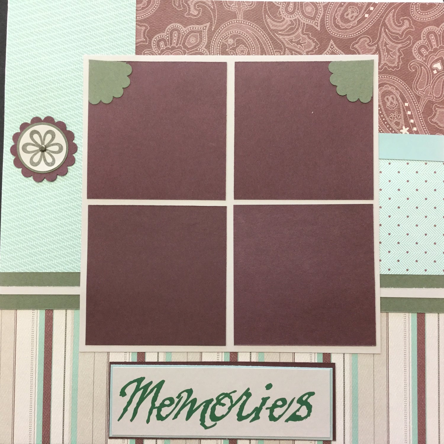 Premade Pages LIVE LAUGH LOVE 12"X12" (2) Scrapbook Pages Scrapbooksrus