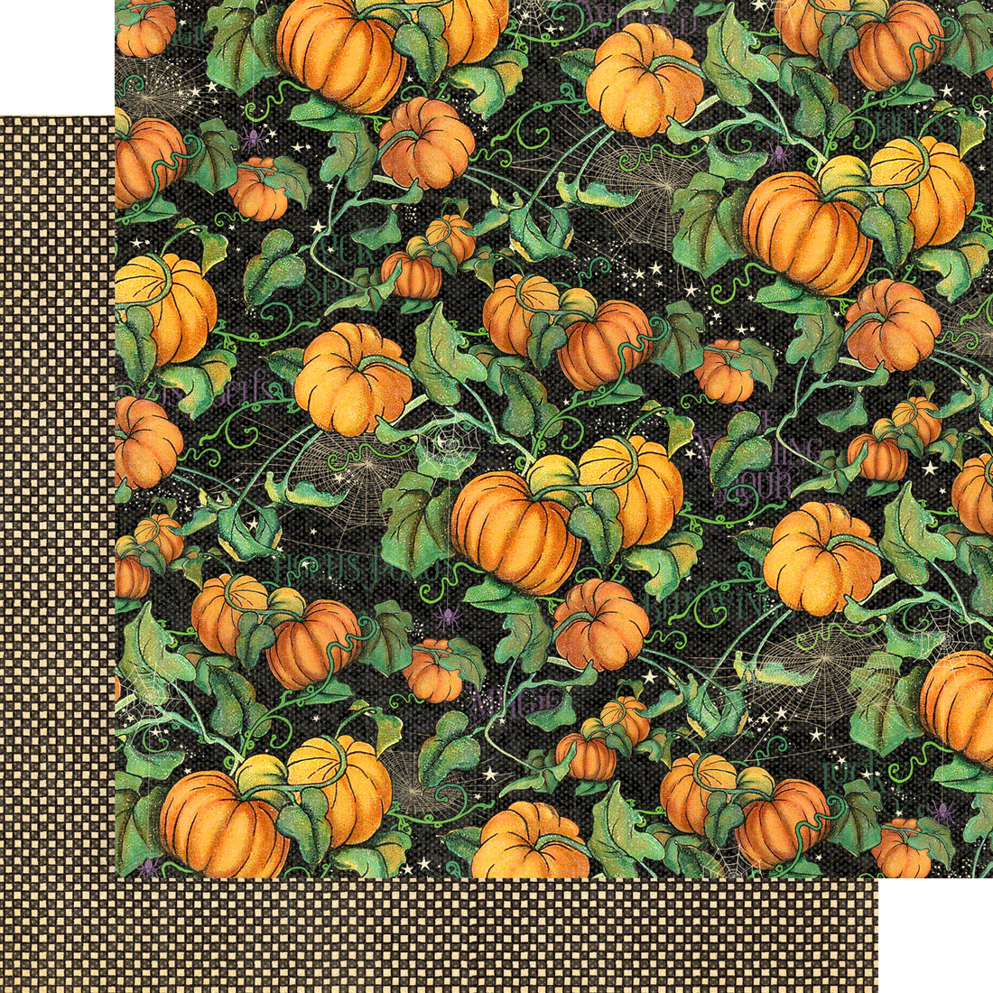 Graphic 45 Midnight Tales PUMPKIN PATCH 12X12 Paper Scrapbooksrus