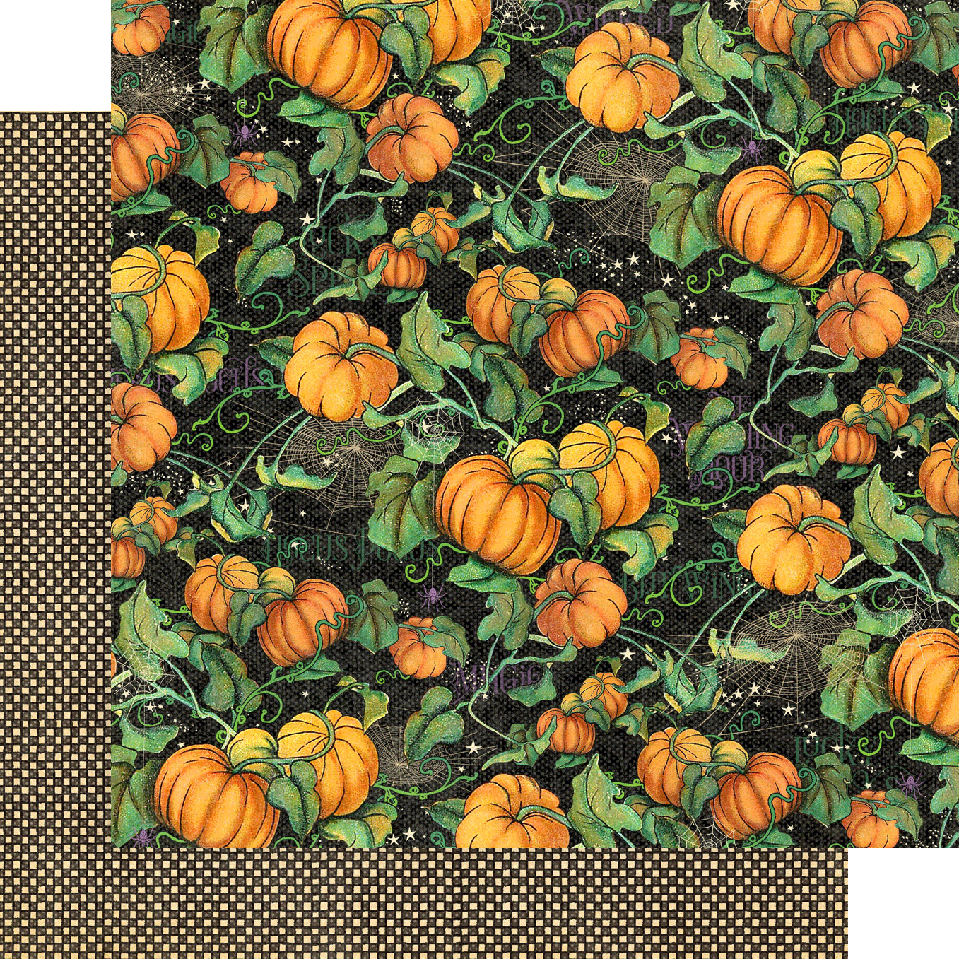 Graphic 45 Midnight Tales PUMPKIN PATCH 12X12 Paper Scrapbooksrus