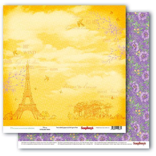 Scrapberry’s Precious Memories Collection PARIS 12"X12" Paper Scrapbooksrus
