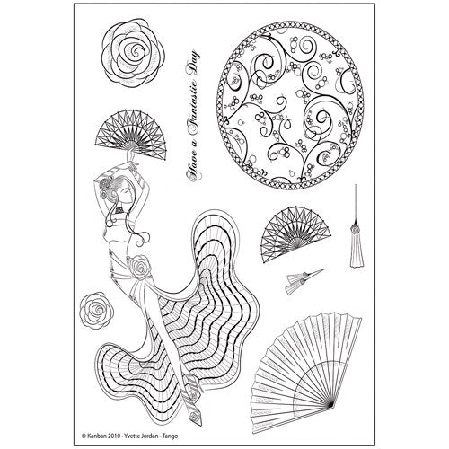 Kanban Yvette Jordan TANGO Clear Stamps 9 pc. Scrapbooksrus
