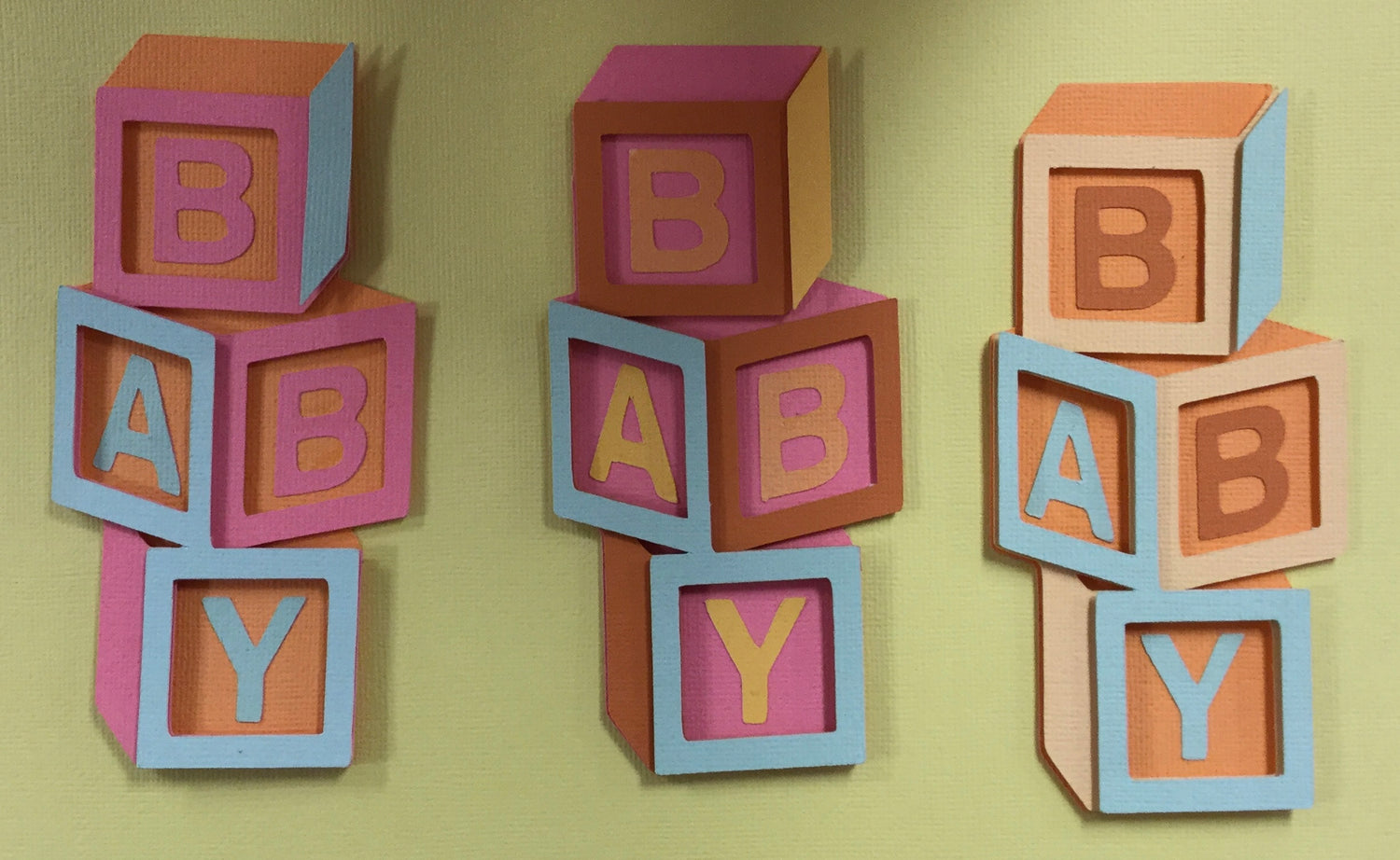 Welcome Baby Girl BLOCKS Custom Scrapbook Die Cut Embellishment Scrapbooksrus