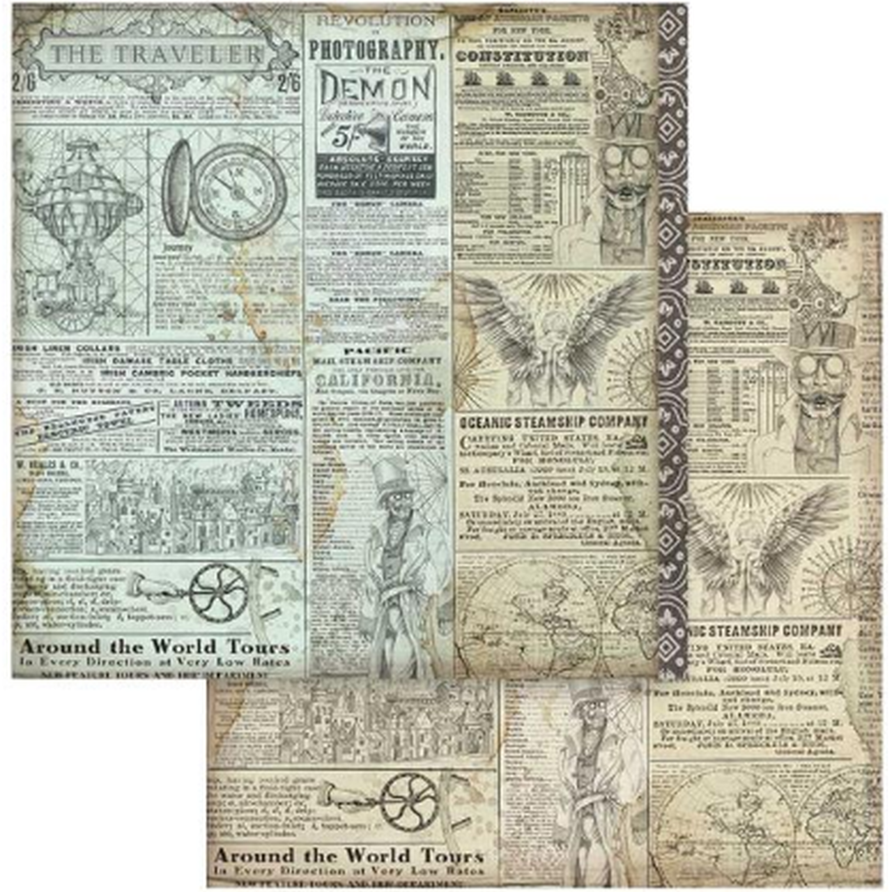 Stamperia SIR VAGABOND 12"X12" Paper Pad Scrapbooksrus