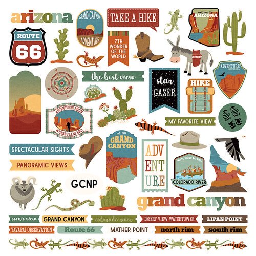 PhotoPlay National Parks GRAND CANYON Element Stickers Scrapbooksrus