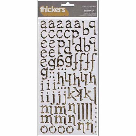 American Crafts SENTIMENT Foil Letter Stickers Scrapbooksrus