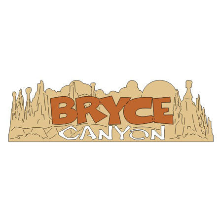 BRYCE CANYON Word & Background Title Travel Laser Cuts 3"X 9" 1pc Scrapbooksrus