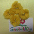 Chiffon Fabric Flowers YELLOW with Pearl & Rhinestone Centers 4pc Scrapbooksrus