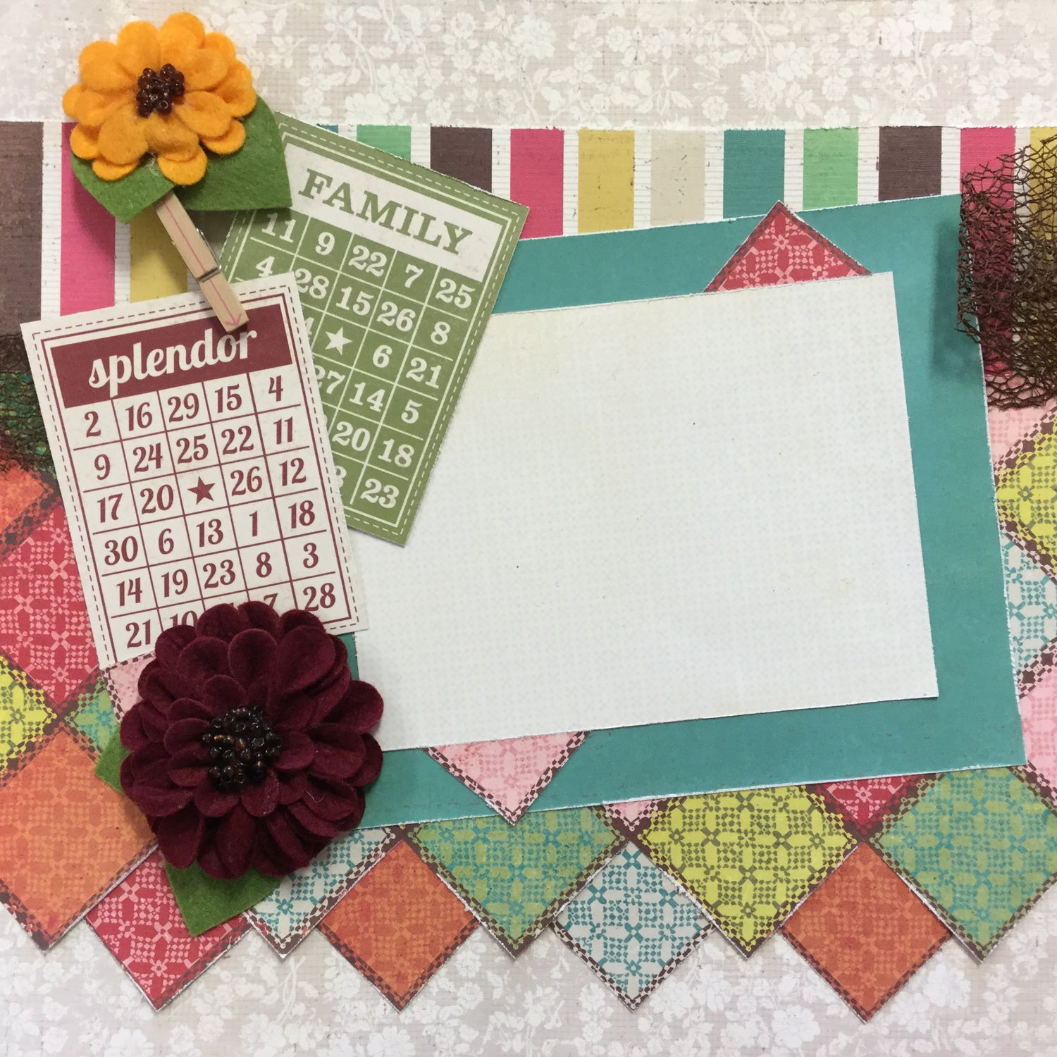 Premade Page GRANDMA QUILT 12"X12" Scrapbook Layout Scrapbooksrus