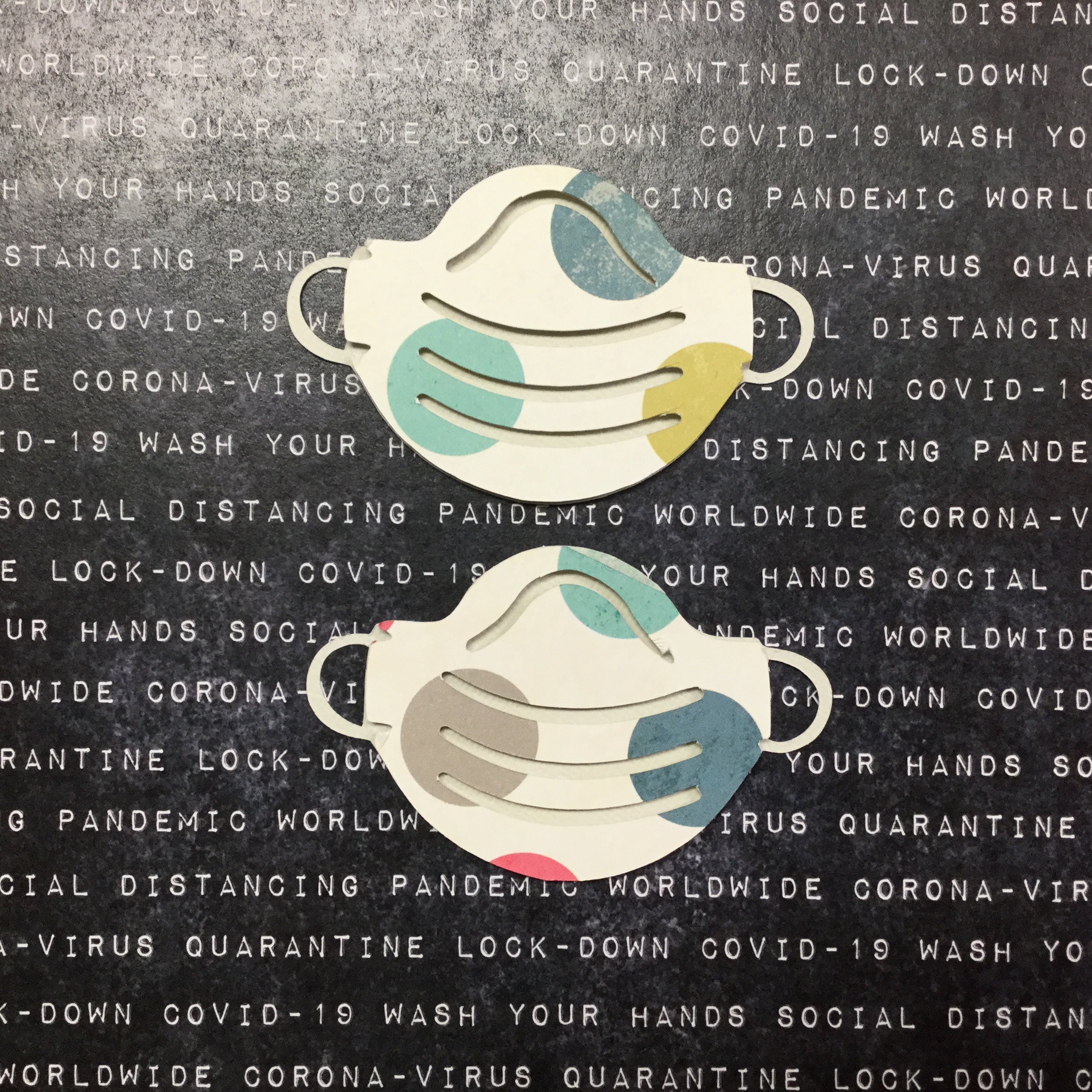 Corona FACE MASK Covid-19 Quarantine Scrapbook DieCuts 3.5” Scrapbooksrus
