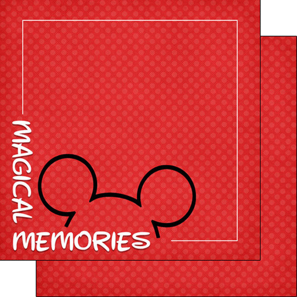 MAGICAL MEMORIES CORNER DOUBLE SIDED 12"X12" Scrapbook Paper Scrapbooksrus