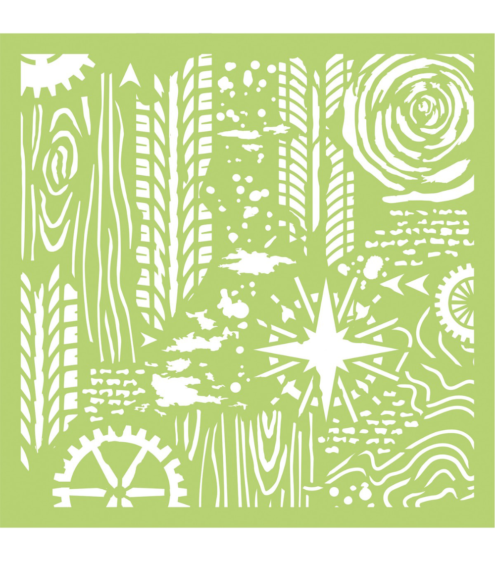 Kaisercraft Designer Template ADVENTURE 6"X6" Stencil Scrapbooksrus