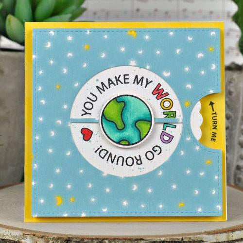 Lawn Fawn REVEAL WHEEL CIRCLE SENTIMENTS Clear Stamps 27pc Scrapbooksrus