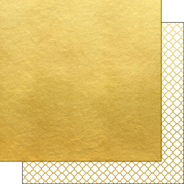 FAUX FOIL QUARTREFOIL 12"X12" Scrapbook Customs Paper Scrapbooksrus