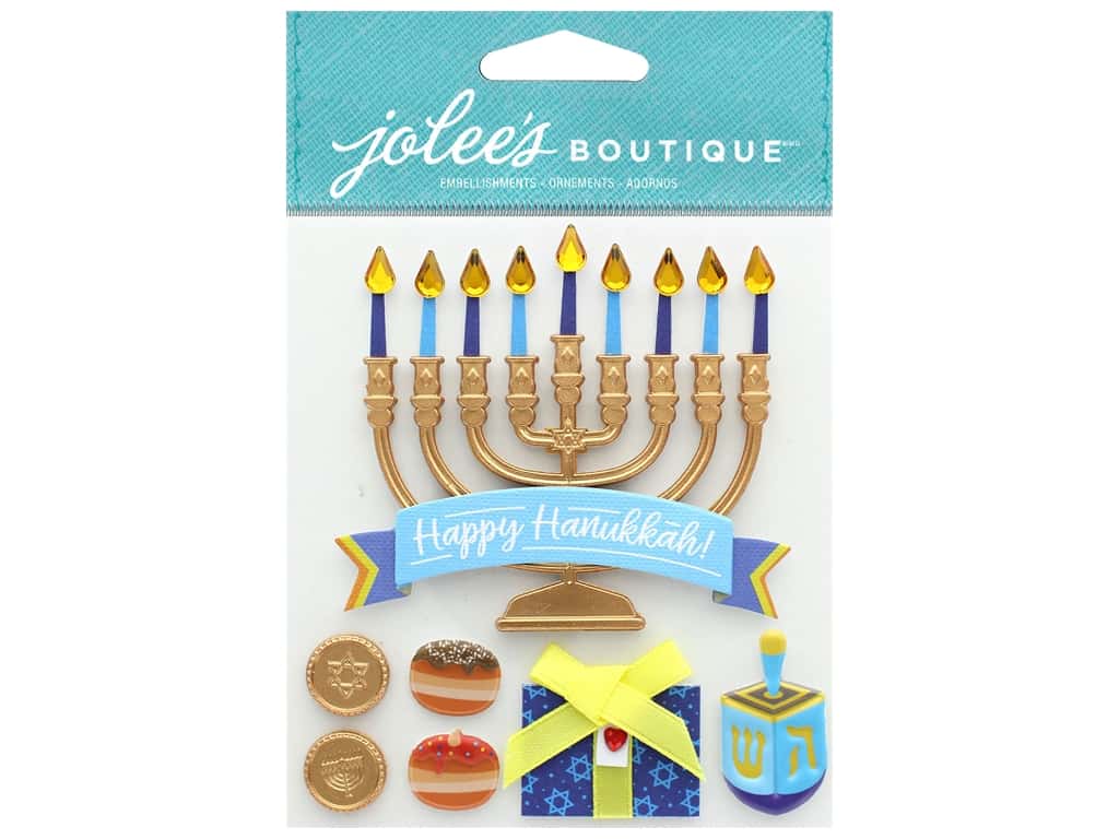 EK Success Jolee’s Boutique JOB MENORAH BQ Stickers 7pc Scrapbooksrus