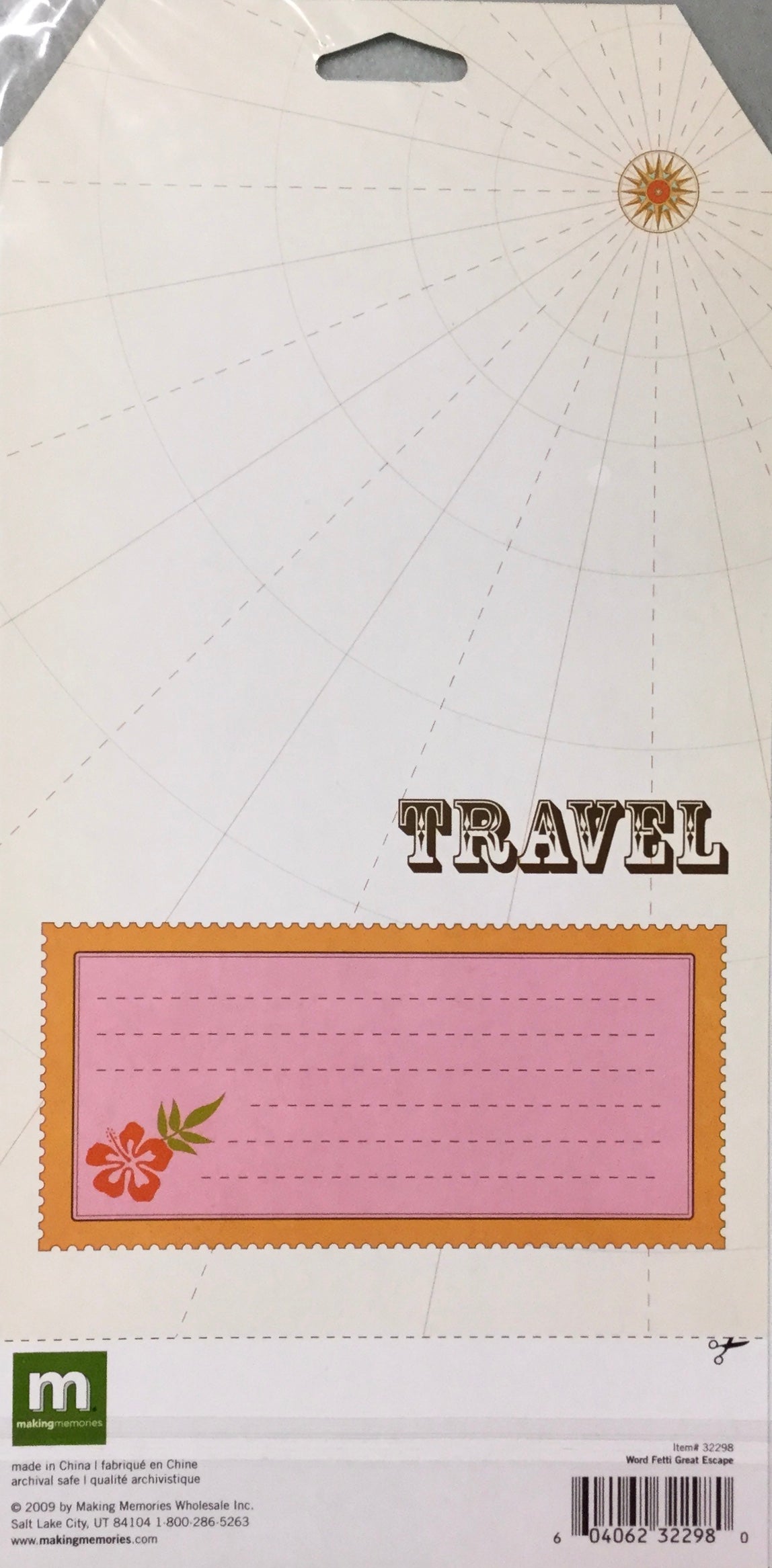 Making Memories GREAT ESCAPE Travel Word Fetti Stickers 70pc