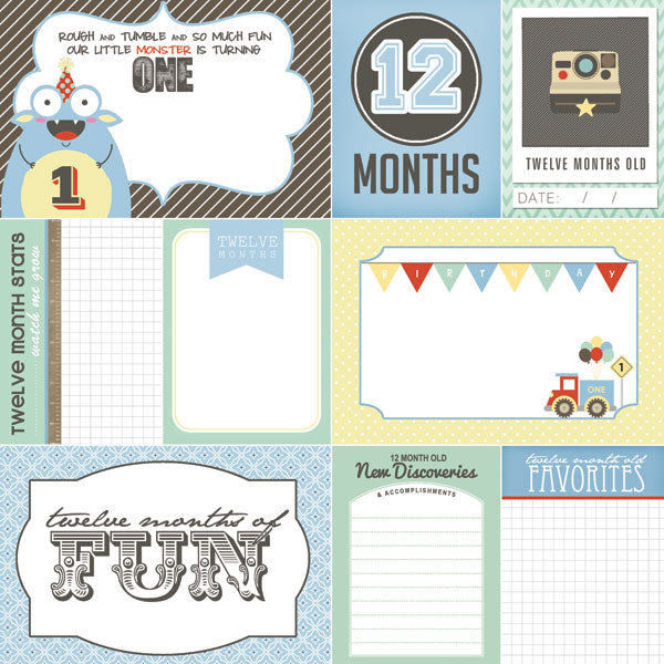 BABY’S FIRST YEAR DS Journal 12X12 Boy Paper Kit Scrapbooksrus